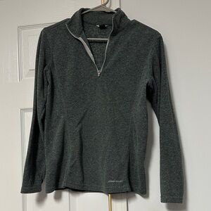 Eddie Bauer Women's Dark Gray Half-Zip Sweater